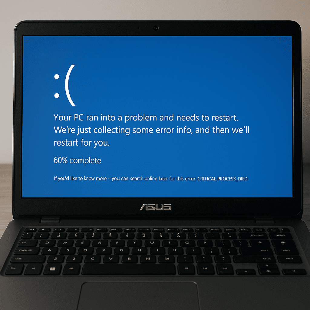 Laptop ASUS Blue Screen Laptop ASUS Blue Screen