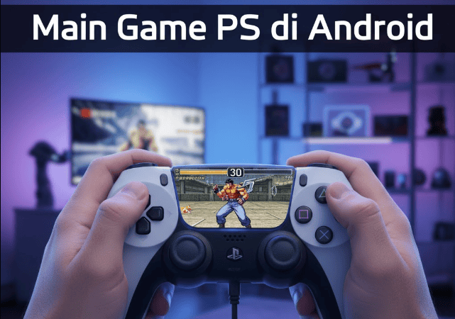 cara main game ps di android